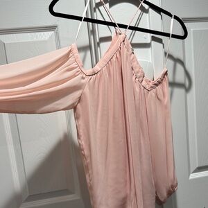1. State Blush Pink Cold-Shoulder Blouse